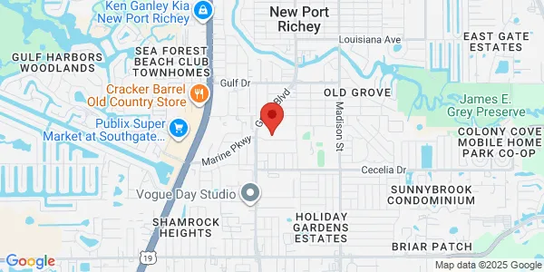 Map of 5539 Marine Pkwy Ste 10 New Port Richey, FL 34652