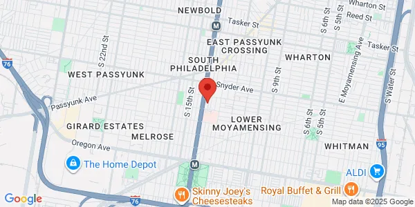 Map of 2219 S Broad St Philadelphia, PA 19148
