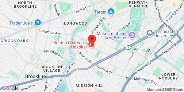 Map of 319 Longwood Ave Fl 1, Ste 1 Boston, MA 02115