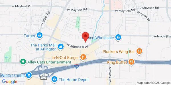Map of 1001 W Arbrook Blvd Ste 141 Arlington, TX 76015