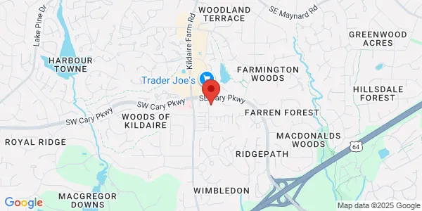 Map of 103 Baines Court Cary, NC 27511