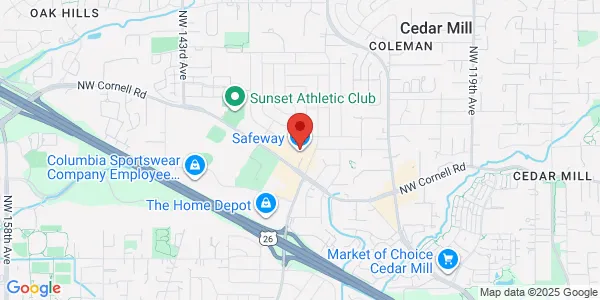 Map of 13485 Nw Cornell Rd Portland, OR 97229
