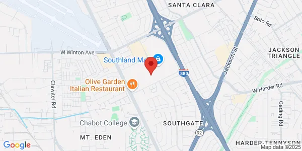 Map of 1 Southland Mall Dr Suite 718 Hayward, CA 94545