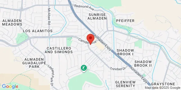 Map of 6475 Camden Avenue Suite 104 San Jose, CA 95120
