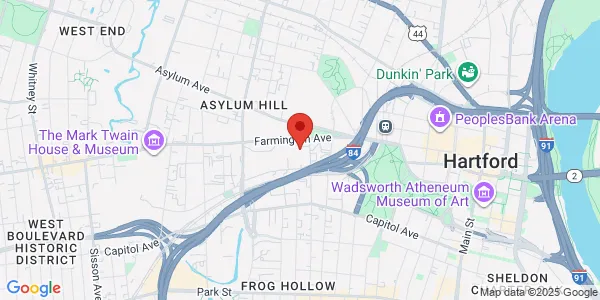 Map of 151 Farmington Ave Hartford, CT 06156