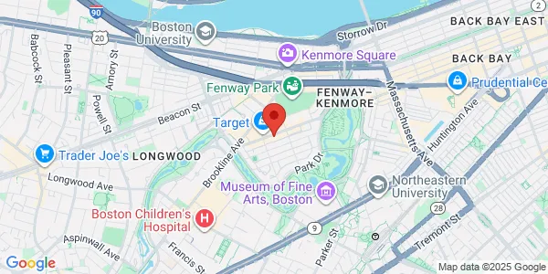 Map of 1340 Boylston Street First Floor Boston, MA 02115