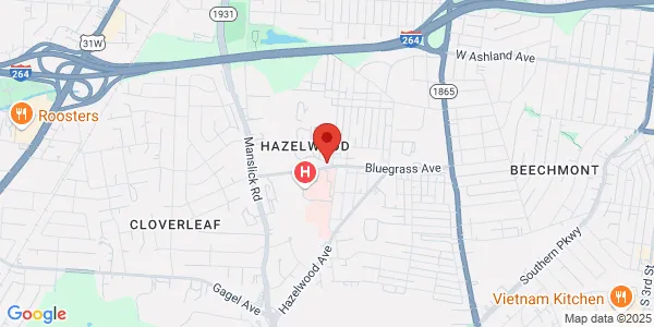 Map of 1700 Old Bluegrass Ave Louisville, KY 40215