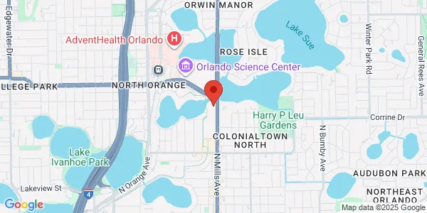 Map of 1900 N Mills Ave Ste 102 Orlando, FL 32803