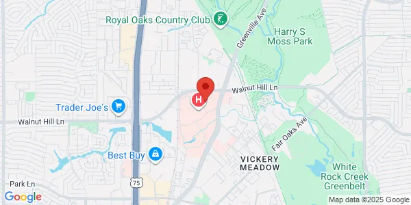 Map of 8210 Walnut Hill Lane Suite 300 Dallas, TX 75231