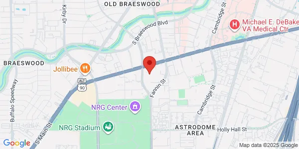 Map of 7580 Fannin St Ste 233 Houston, TX 77054