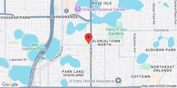 Map of 1430 N Mills Ave Unit 140 Orlando, FL 32803