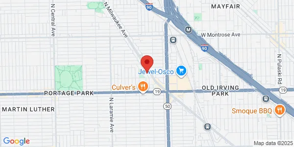 Map of 4126 N Milwaukee Ave Chicago, IL 60641