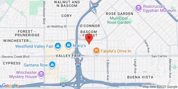 Map of 123 DiSalvo Ave Suite 10 San Jose, CA 95128
