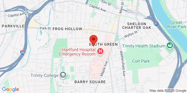 Map of 85 Seymour St Ste 215 Hartford, CT 06106