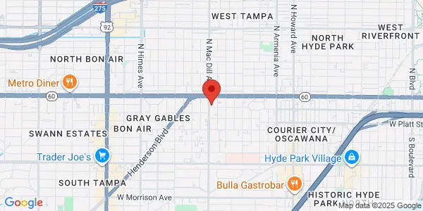 Map of 110 S Macdill Ave Ste 202 Tampa, FL 33609