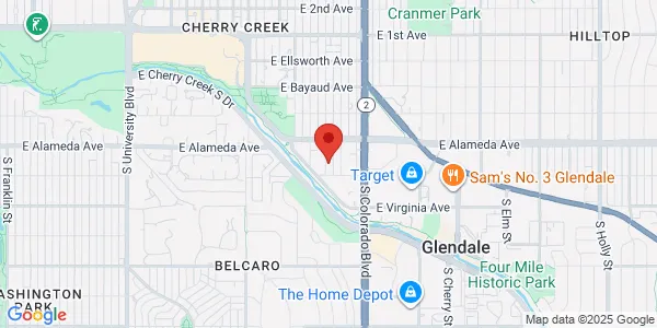 Map of 360 S Garfield St Ste 551 Denver, CO 80209