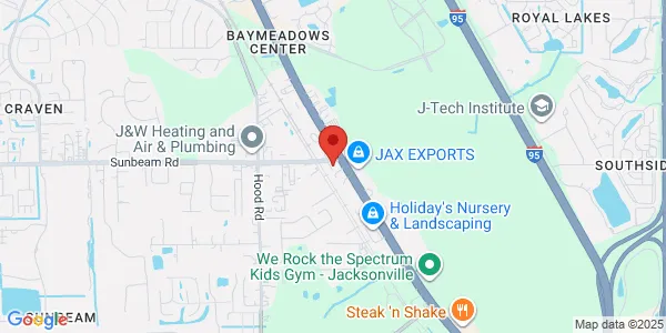 Map of 5298 Sunbeam Road Suite 1 Jacksonville, FL 32257