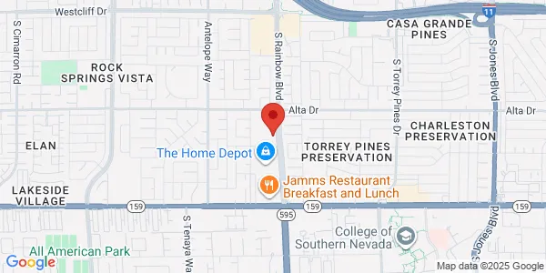 Map of 761 S Rainbow Blvd Ste 100 Las Vegas, NV 89145