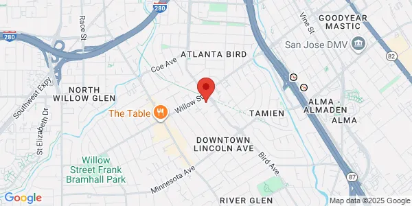 Map of 840 WILLOW ST STE 700 SAN JOSE, CA 95125