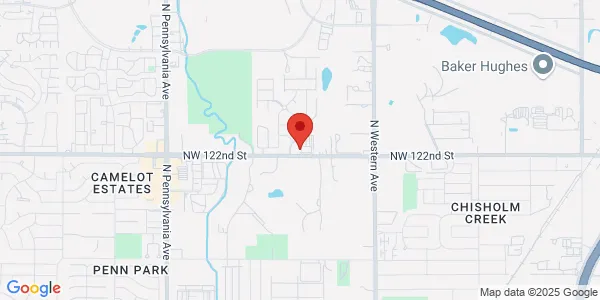 Map of 1421 NW 122nd St Oklahoma City, OK 73114