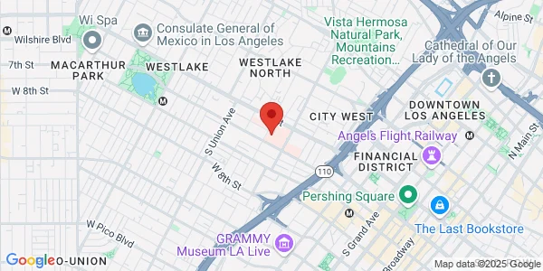 Map of 1245 Wilshire Blvd Ste 205 Los Angeles, CA 90017