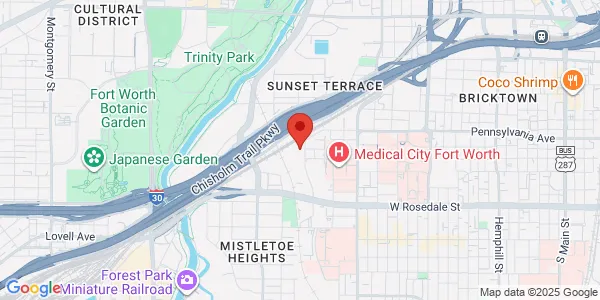 Map of 750 12th Ave Ste 100 Fort Worth, TX 76104