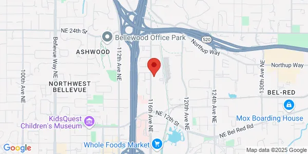 Map of 1810 116th Ave NE Ste 101 Eastside Professional Center Bellevue, WA 98004