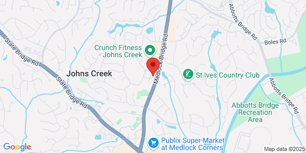 Map of 10160 Medlock Bridge Rd Ste 100 Johns Creek, GA 30097