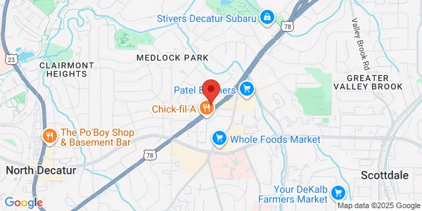 Map of 1670 Scott Blvd Ste 104 Decatur, GA 30033