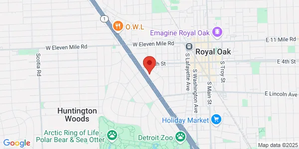 Map of 26454 Woodward Ave Ste A Royal Oak, MI 48067