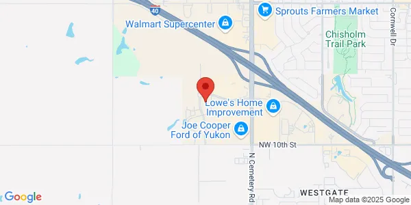 Map of 1429 Health Center Pkwy Yukon, OK 73099