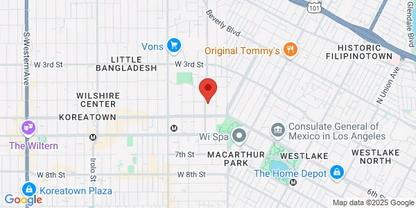 Map of 500 S Virgil Ave Ste 102 Los Angeles, CA 90020