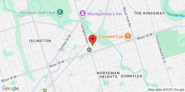 Map of 56 Aberfoyle Cres Suite 300 Toronto, ON M8X 2W4 Canada