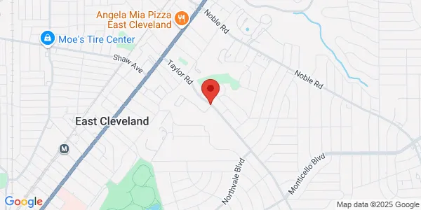 Map of 2020 North Taylor Rd East Cleveland, OH 44112