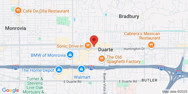 Map of 1161 Huntington Dr Duarte, CA 91010