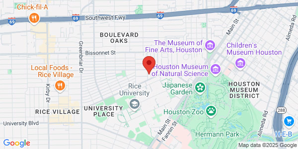 Map of 1701 Sunset Blvd Medical Clinic of Houston Houston, TX 77005