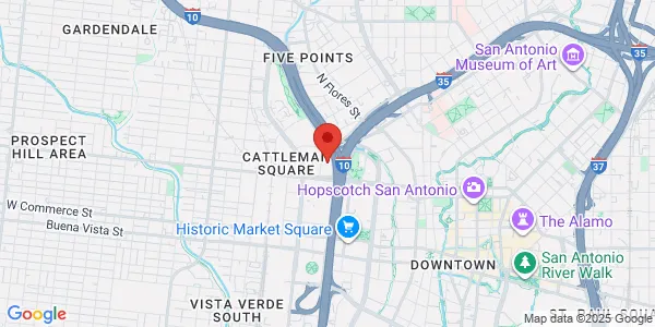 Map of 903 W Martin St San Antonio, TX 78207