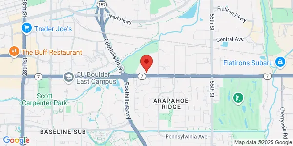 Map of 4715 Arapahoe Ave Ste 100 Boulder, CO 80303
