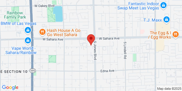 Map of 6125 W Sahara Ave Ste 1B Las Vegas, NV 89146