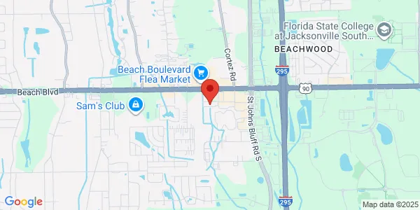 Map of 11160 Beach Blvd Ste 128 Jacksonville, FL 32246