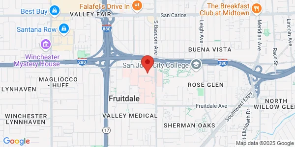 Map of 751 S Bascom Ave San Jose, CA 95128