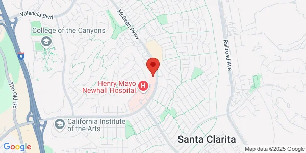 Map of 25775 W McBean Pkwy Ste 100 & 216 Valencia, CA 91355