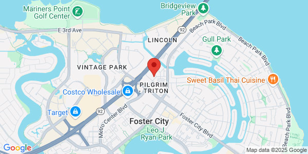 Map of 1165 Triton Dr Foster City, CA 94404