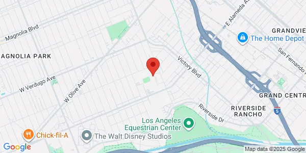 Map of 639 S Glenwood Pl Ste 112 San Fernando Valley, CA 91506