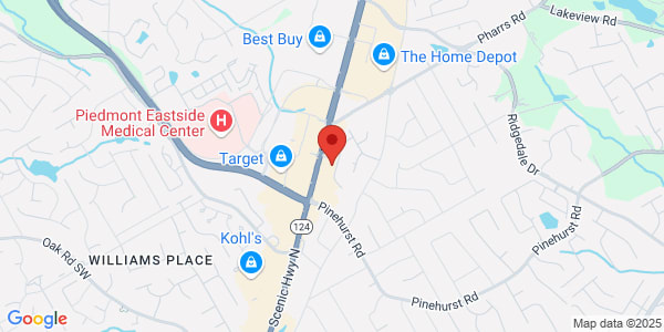 Map of 1864 Scenic Hwy N Ste 134 Inside of Salon Studios Beauty Mall Snellville, GA 30078