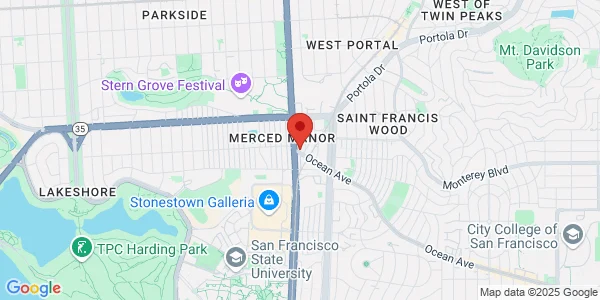 Map of 2676 Ocean Ave San Francisco, CA 94132