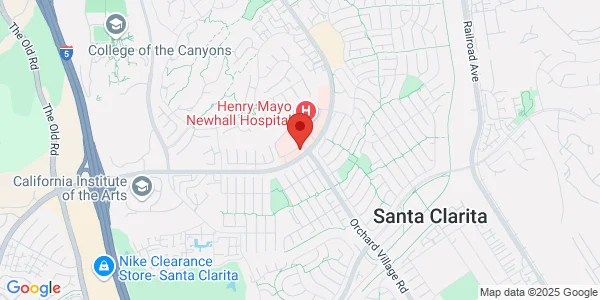 Map of 23929 Mcbean Pkwy Ste 101 Henry Mayo Newhall Hospital Valencia, CA 91355