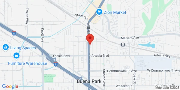 Map of 5832 Beach Blvd Ste 104 Buena Park, CA 90621