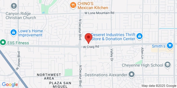 Map of 4640 W Craig Rd North Las Vegas, NV 89031