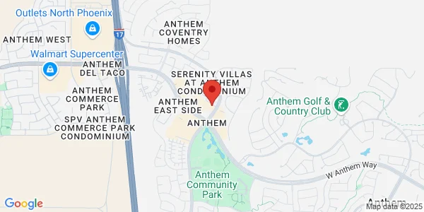 Map of 3618 W Anthem Way Ste D104 & D108 Anthem, AZ 85086